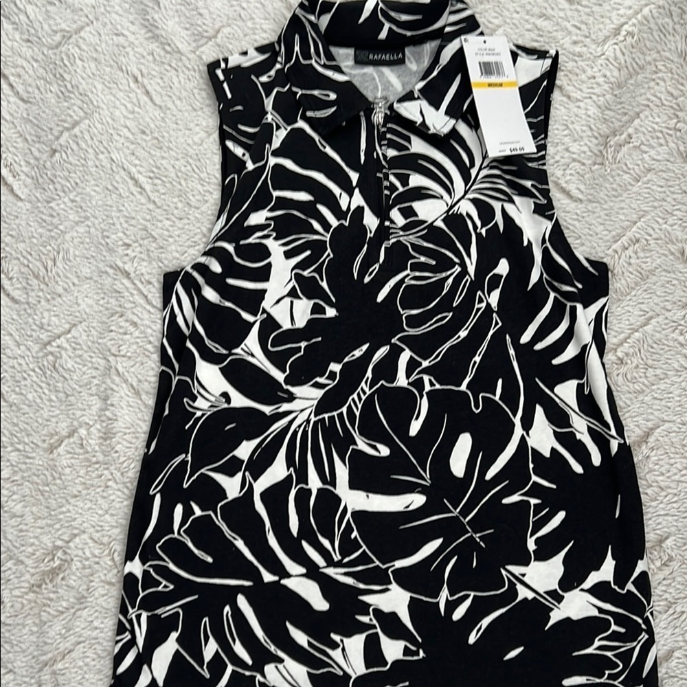 NWT Rafaella Sleeveless Polo Size Medium